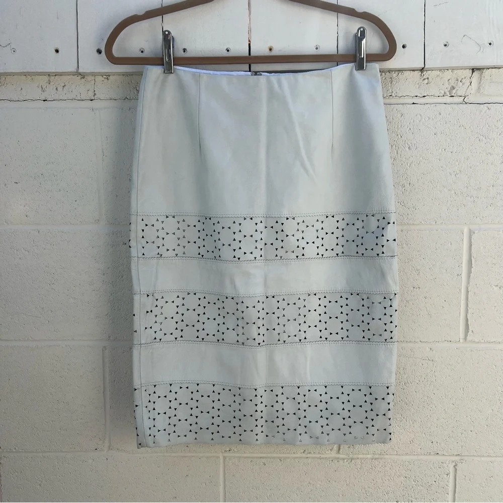 Banana Republic bone white Pencil Skirt with Cutout Design